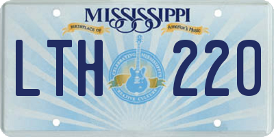 MS license plate LTH220