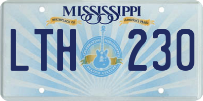 MS license plate LTH230