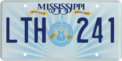 MS license plate LTH241