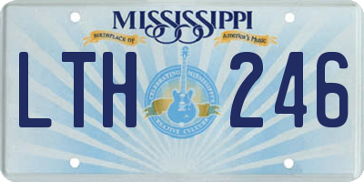 MS license plate LTH246
