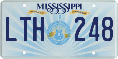 MS license plate LTH248