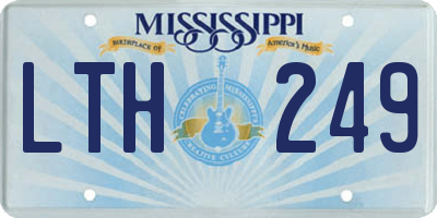 MS license plate LTH249