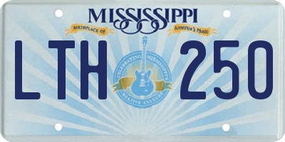 MS license plate LTH250