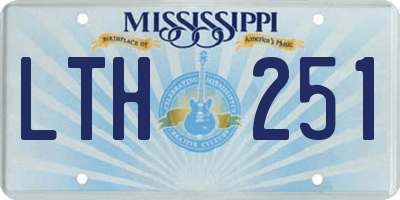 MS license plate LTH251