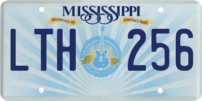 MS license plate LTH256