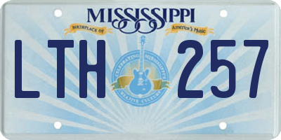 MS license plate LTH257