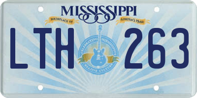 MS license plate LTH263