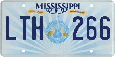 MS license plate LTH266