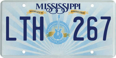 MS license plate LTH267