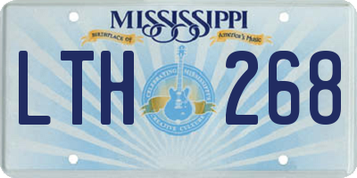 MS license plate LTH268