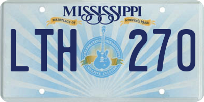 MS license plate LTH270