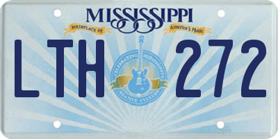MS license plate LTH272