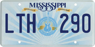 MS license plate LTH290