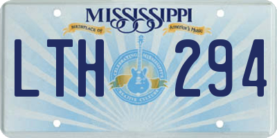MS license plate LTH294