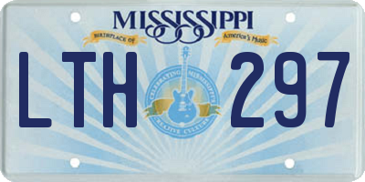 MS license plate LTH297