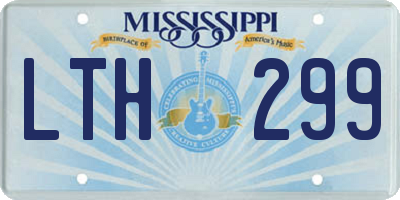 MS license plate LTH299