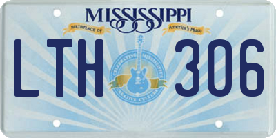 MS license plate LTH306