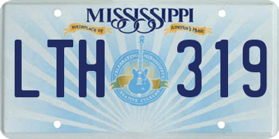 MS license plate LTH319