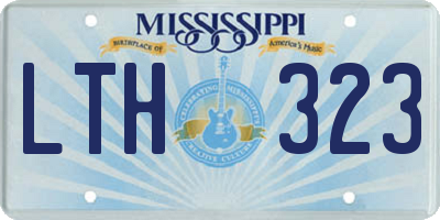 MS license plate LTH323