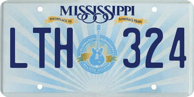 MS license plate LTH324