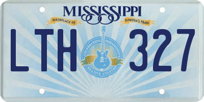 MS license plate LTH327