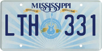 MS license plate LTH331