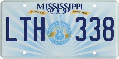 MS license plate LTH338