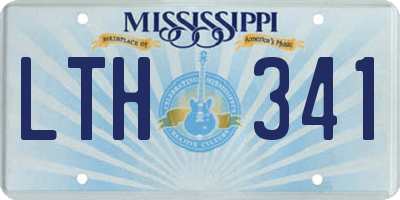 MS license plate LTH341