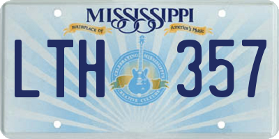MS license plate LTH357