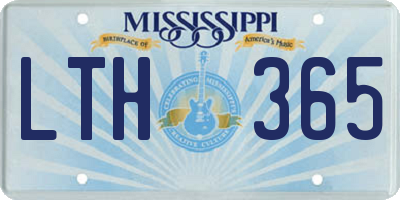 MS license plate LTH365