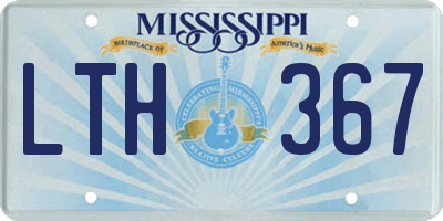 MS license plate LTH367