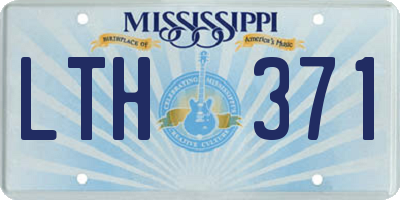MS license plate LTH371