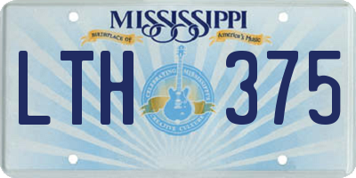 MS license plate LTH375