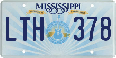 MS license plate LTH378