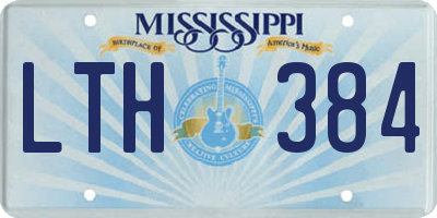 MS license plate LTH384