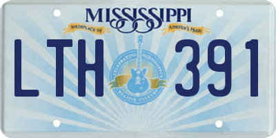MS license plate LTH391