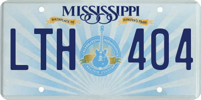 MS license plate LTH404