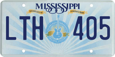 MS license plate LTH405