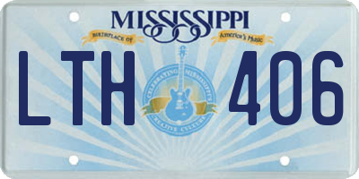 MS license plate LTH406