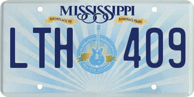 MS license plate LTH409