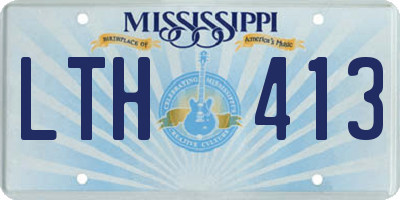 MS license plate LTH413