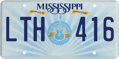 MS license plate LTH416