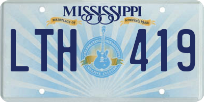 MS license plate LTH419