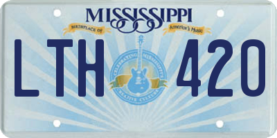 MS license plate LTH420