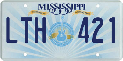 MS license plate LTH421