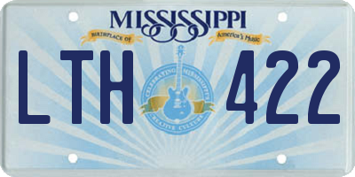 MS license plate LTH422