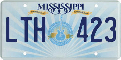 MS license plate LTH423