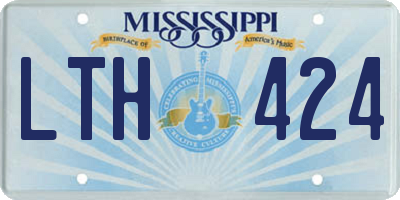 MS license plate LTH424