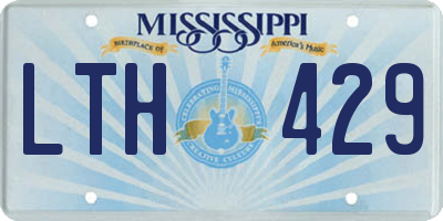 MS license plate LTH429