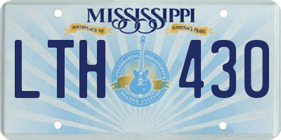MS license plate LTH430